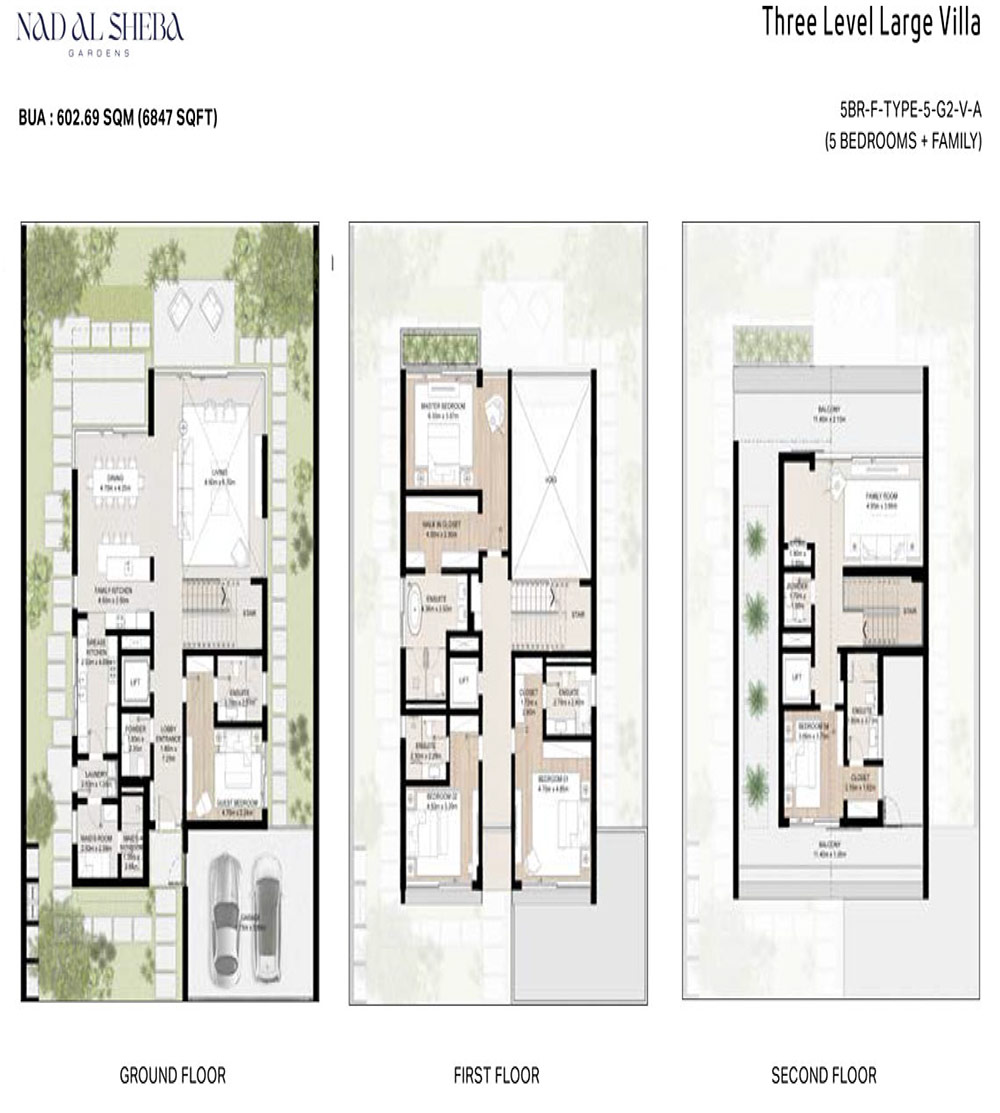 NAD Al Sheba Gardens 5 Bedroom Floor Plan